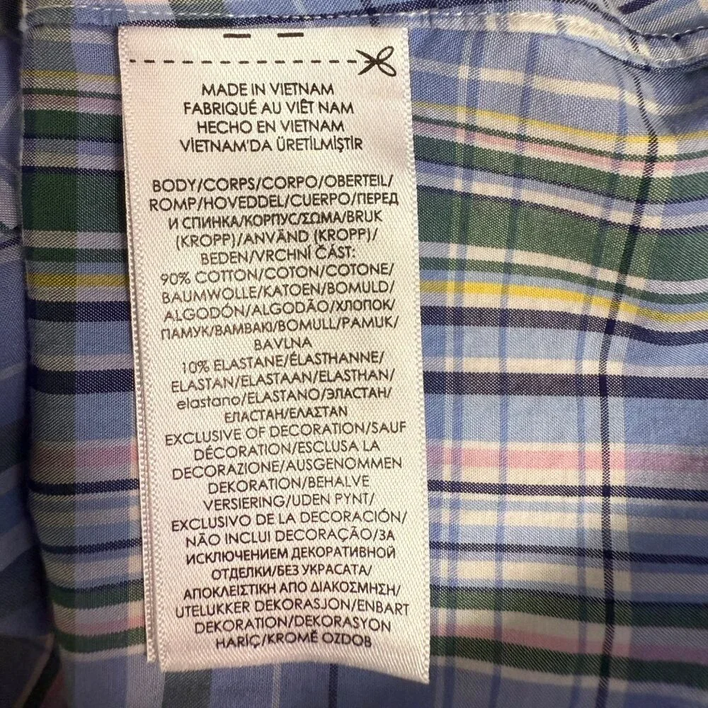 Polo Ralph Lauren Men's Classic Fit Plaid Button-Down Shirt XL Blue/Green Preppy